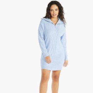 Half Zip Cable Sweater Dress (NWT)